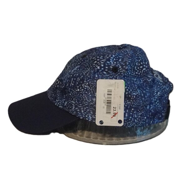 Glove It Navy Seascape Cape Abstract Top with Navy Bill Hat Women’s OSFM - Picture 3 of 9